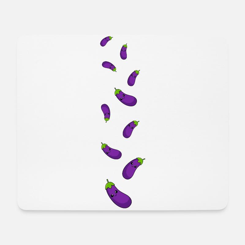 Aubergine Comic - Mousepad (Querformat) - Weiß