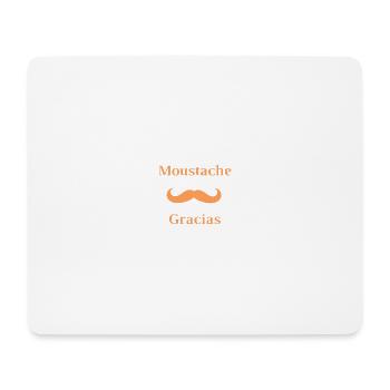 Moustache gracias - Tapis de souris (format paysage) - blanc - Devant