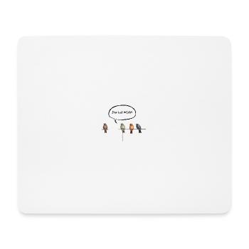 Vögel Lustig fliegen Wifi - Deutsch - Mousepad (Querformat) - Weiß - Vorne