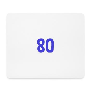 80. 80 ANS. 80e ANNIVERSAIRE. ANNIVERSAIRE 80 ANS. - Tapis de souris (format paysage) - blanc - Devant