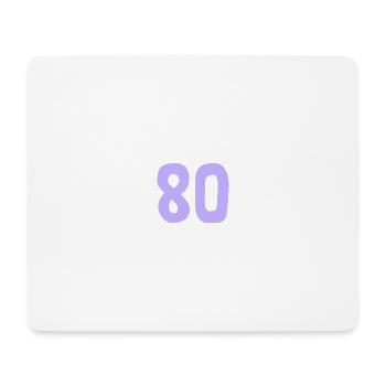 80. 80 JAHRE. 80-JÄHRIGES JUBILÄUM. 80. GEBURTSTAG. - Mousepad (Querformat) - Weiß - Vorne