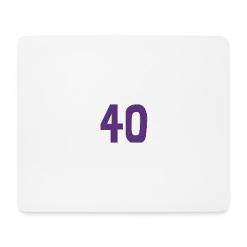 40. 40 JAHRE. 40-JÄHRIGES JUBILÄUM. 40-JÄHRIGES JUBILÄUM. - Mousepad (Querformat) - Weiß - Vorne