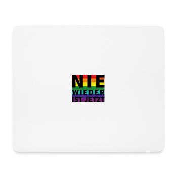NIE WIEDER IST JETZT Schriftzug Pride - Mousepad (Querformat) - Weiß - Vorne