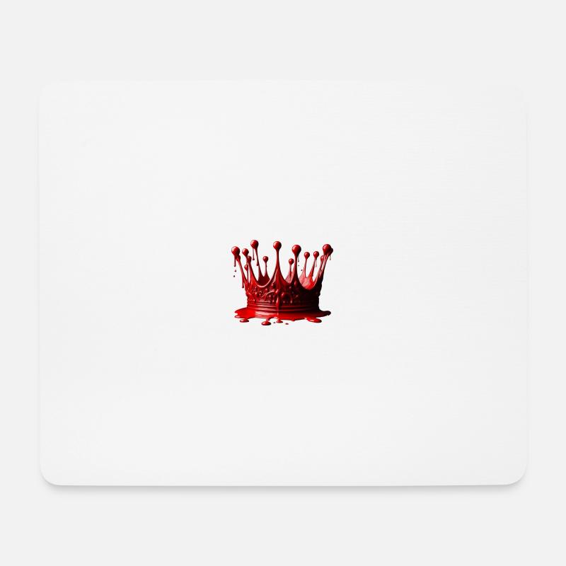 Rote Siegellackkrone 👑 - Mousepad (Querformat) - Weiß