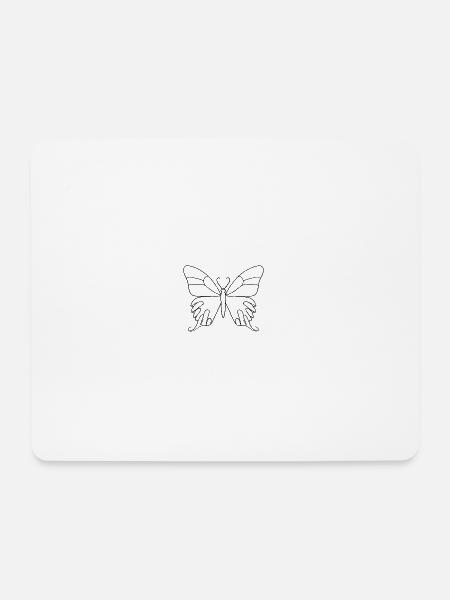 Lineart Schmetterling - Mousepad (Querformat) - Weiß