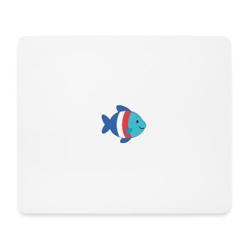 Fisch gestreift - Mousepad (Querformat) - Weiß - Vorne