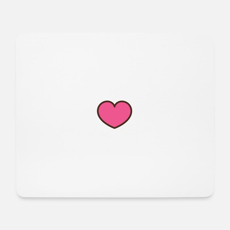 Coeur coeur - Tapis de souris (format paysage) - blanc