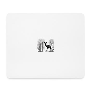 oh my deer - Mousepad (Querformat) - Weiß - Vorne