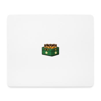 Caisse de bière - Tapis de souris (format paysage) - blanc - Devant