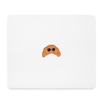 Doux croissant avec des yeux - Tapis de souris (format paysage) - blanc - Devant