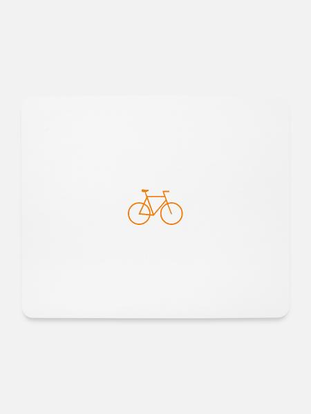 Fahrrad orange - Mousepad (Querformat) - Weiß