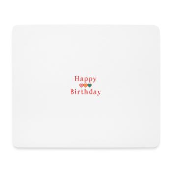 HAPPY BIRTHDAY - Tapis de souris (format paysage) - blanc - Devant