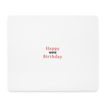 HAPPY BIRTHDAY - Tapis de souris (format paysage) - blanc - Devant