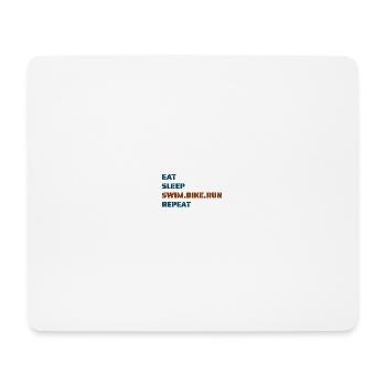 eatsleepswimbikerunrepeat - Mousepad (Querformat) - Weiß - Vorne