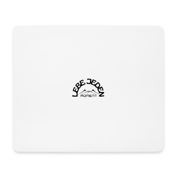 Lebe jeden Moment, minimalistische Berge  - Mousepad (Querformat) - Weiß - Vorne