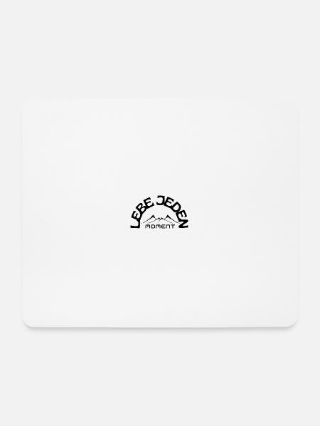 Lebe jeden Moment, minimalistische Berge - Mousepad (Querformat) - Weiß