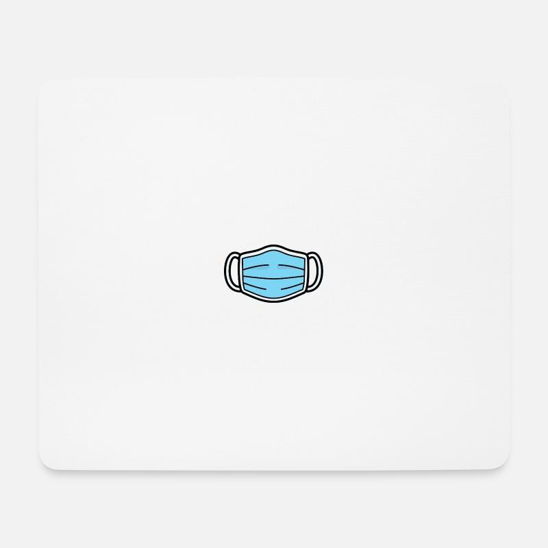 Medizinische Maske | Schutz & Hygiene Symbol - Mousepad (Querformat) - Weiß