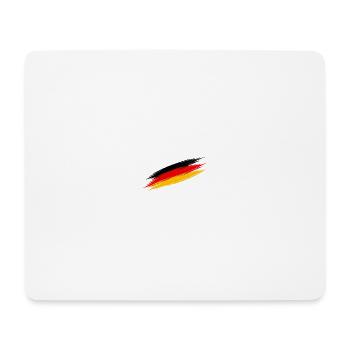 Schwarz-Rot-Gold Pinselstreifen - Mousepad (Querformat) - Weiß - Vorne