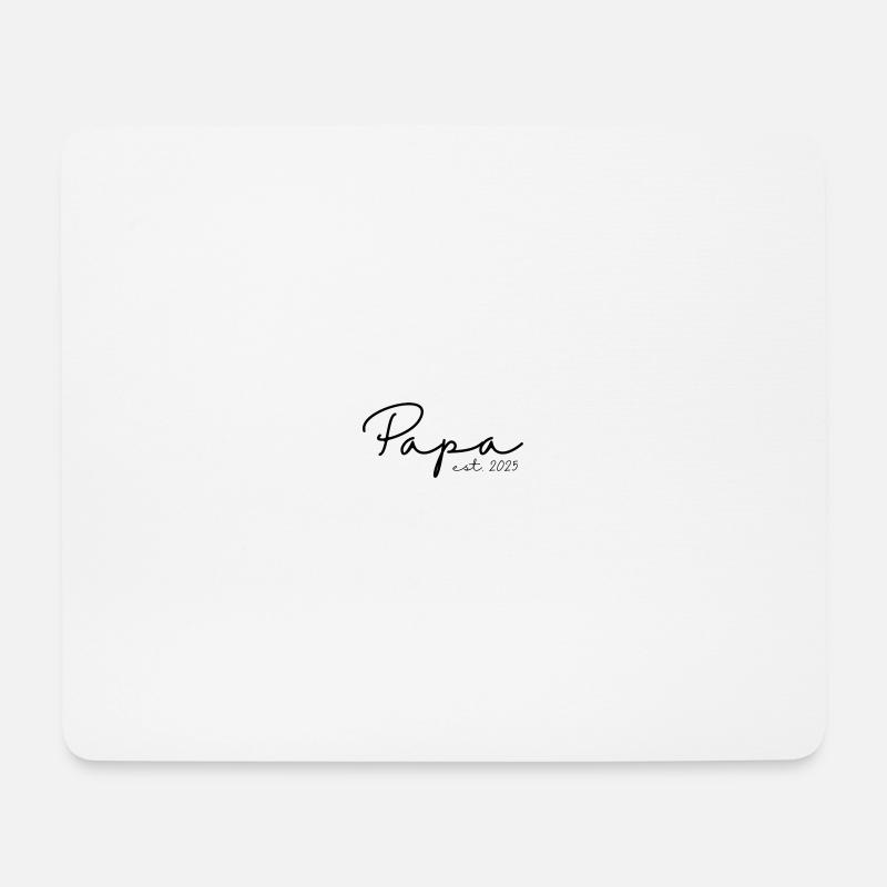 Papa est. 2025 / Frischgebackener Papa / Schwanger - Mousepad (Querformat) - Weiß
