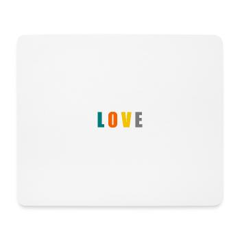 ICH LIEBE DICH. ICH LIEBE DICH. LIEBE. LIEBE. HERZ. - Mousepad (Querformat) - Weiß - Vorne
