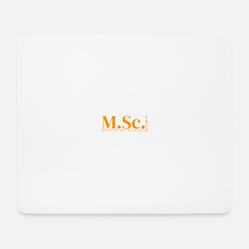M.Sc. - MASTER OF SCIENCE 2023 - Mousepad (Querformat) - Weiß