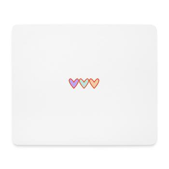 HERZ. HERZ. VALENTINSTAG. LIEBE. LIEBE. PAAR. - Mousepad (Querformat) - Weiß - Vorne