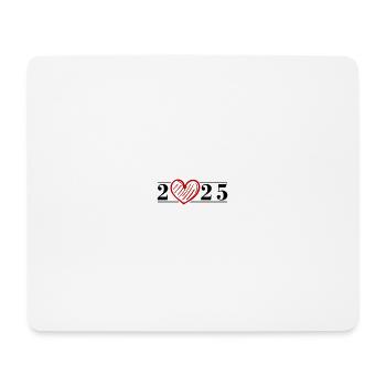 2025 Herz - Mousepad (Querformat) - Weiß - Vorne