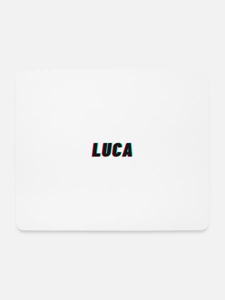 Luca Schriftzug NEU trendy Name - Mousepad (Querformat) - Weiß