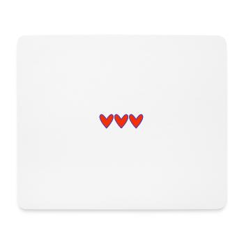 HERZ. HERZ. VALENTINSTAG. LIEBE. LIEBE. PAAR. - Mousepad (Querformat) - Weiß - Vorne