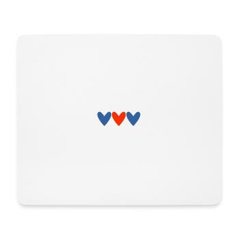 HERZ. HERZ. VALENTINSTAG. LIEBE. LIEBE. PAAR. - Mousepad (Querformat) - Weiß - Vorne