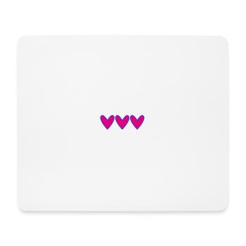HERZ. VIELEN DANK. GELIEBTE. MEISTER. DANKE HERRIN. - Mousepad (Querformat) - Weiß - Vorne