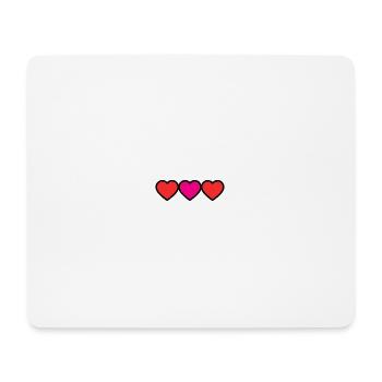 HERZ. VIELEN DANK. GELIEBTE. MEISTER. DANKE HERRIN. - Mousepad (Querformat) - Weiß - Vorne