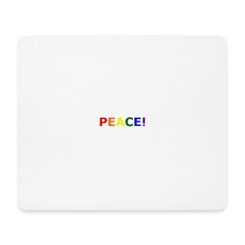 PEACE bunt - Mousepad (Querformat) - Weiß - Vorne