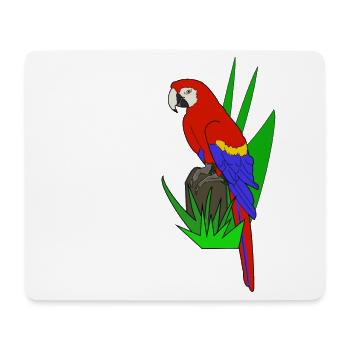 Perroquet - Tapis de souris (format paysage) - blanc - Devant