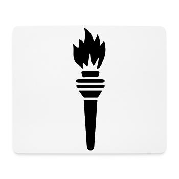 Flame Symbol - Mouse Pad (horizontal) - white - Front