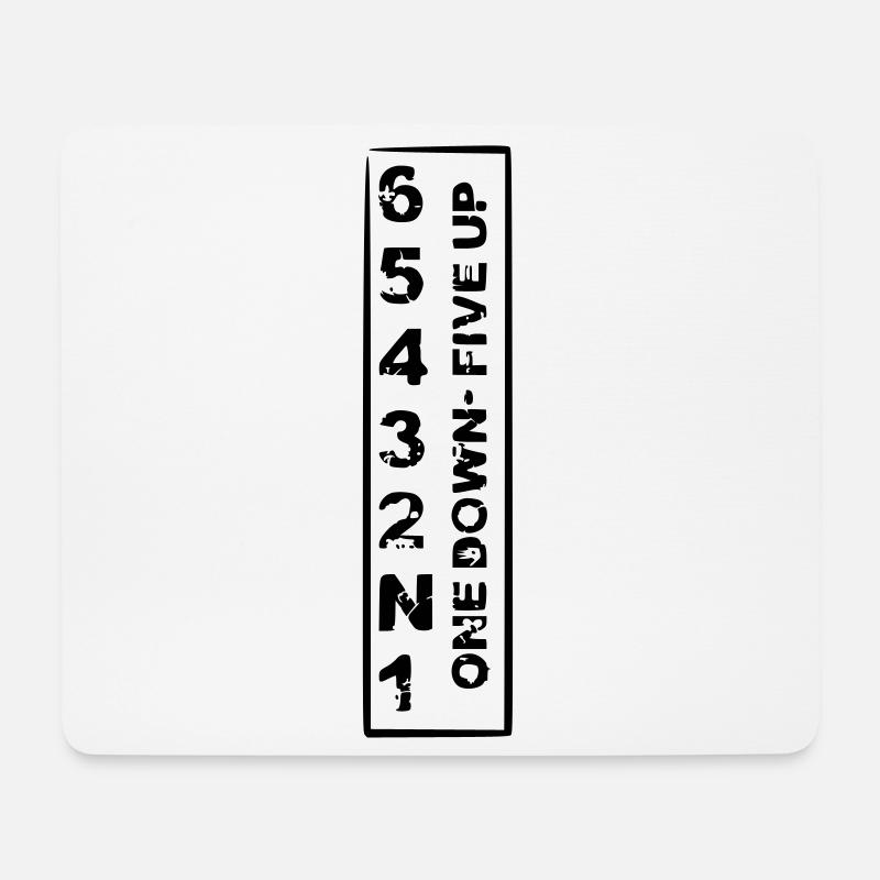 one down five up - Mousepad (Querformat) - Weiß