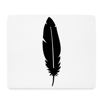 Feder silhouette - Mousepad (Querformat) - Weiß - Vorne