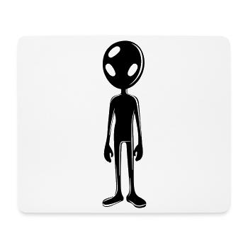 Alien Außerirdischer - Mousepad (Querformat) - Weiß - Vorne