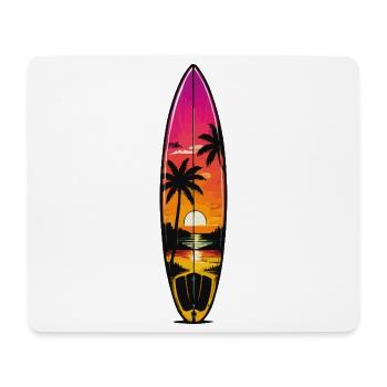 Sonnenuntergang Surfboard-Edition - Mousepad (Querformat) - Weiß - Vorne