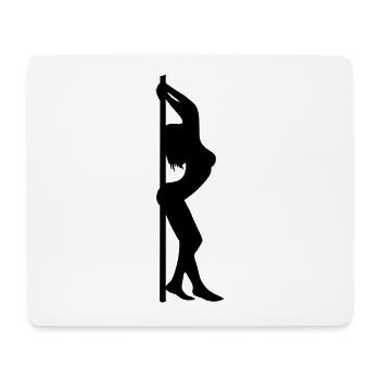 Pose de pole dance sur le poteau - Tapis de souris (format paysage) - blanc - Devant