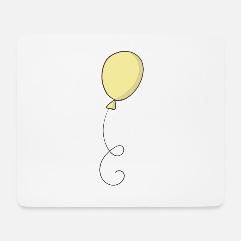 Gelber Luftballon - Mousepad (Querformat) - Weiß
