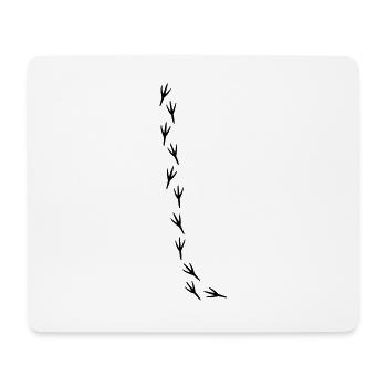 Oiseau oiseau trace de moineau - Tapis de souris (format paysage) - blanc - Devant