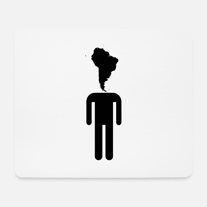 Südamerika -Nur Südamerika im Kopf Icon Silhouette - Mousepad (Querformat) - Weiß