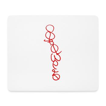 Rote Kontinuierliche Linienkunst - Srowes - Mousepad (Querformat) - Weiß - Vorne