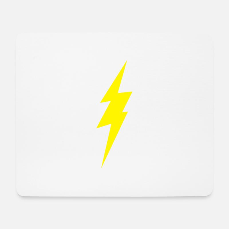 lightning bolt - Mouse Pad (horizontal) - white