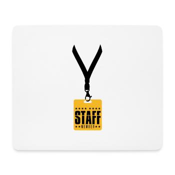 trailer badge staff member crew member mitar - Mouse Pad (horizontal) - white - Front