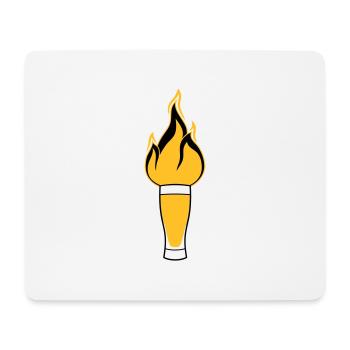 bier alkohol party saufen trinken durs - Mousepad (Querformat) - Weiß - Vorne