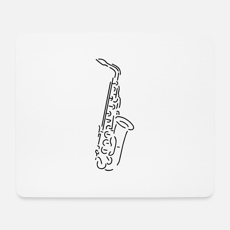 alto saxophone - Mousepad (Querformat) - Weiß