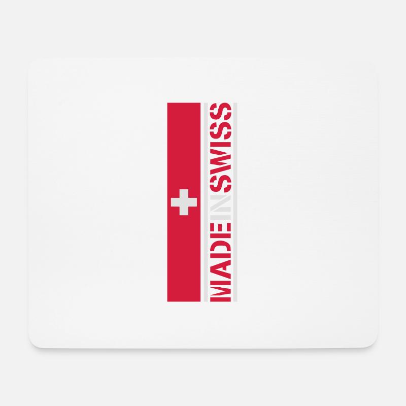 Made In Swiss Logo - Mousepad (Querformat) - Weiß