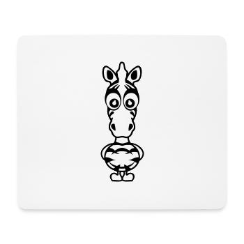zebre funny drawing animals cartoon - Mouse Pad (horizontal) - white - Front